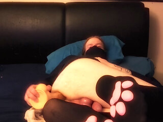 S1UTTRANSPUP - Sissy boy in dress enjoys taking your 9 inches