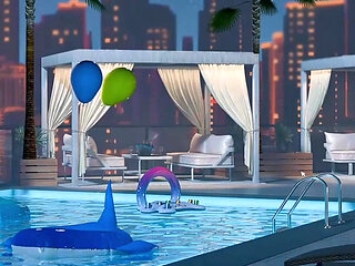 Ep9: Fucking Veronika by the Hotel Pool - Grand Tits Adventure (gameplay)