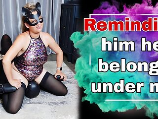 Reminding Him He Belongs Under Me Femdom Wrestling