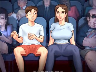 Steamy cartoon fun in the cinema with Erotictalker in summertime saga episode