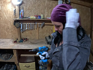 MILF Deepthroat & Masturbation Tease - Cameltoe, Tits & Cum Play