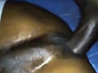 Big Black Bareback: Nut In His Butt