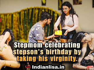 Indian Stepmom Takes Stepson's Virginity For His 18th Birthday - Big Natural Tits & Big Ass