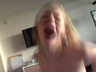 Blonde teen gets fucked by a big hard cock