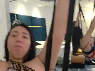 I fuck my new Chinese stepmother in a cheap hotel
