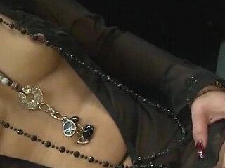 Blonde Milf gets naked and masturbates horny pussy