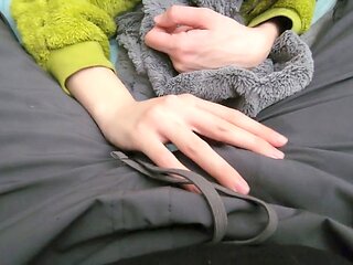 Roommate Ninaandevan makes her ""trouser snake"" blow its load in his pants