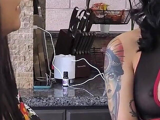 Japanese Step Mom Evie Ling Gets Surprised by Her Step Son Jerking off His Massive Dick