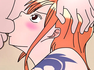 Nami Happened to Meet Three People and Had Sex Together one Piece