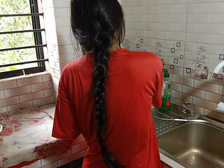 Indian Desi Stepsister-in-law, Cook Food Quickly, I Start Feeling Hungry, Have to Go on Low