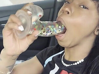 Dildo Sucking & Fucking Anal Squirt