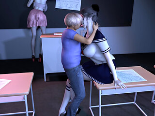 3D Big Boobs College Asian Babe Got Fucked by Big Short Cock