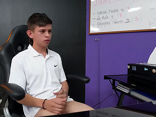 My horny boss catches me masturbating at his workstation - ANDRES PAUL