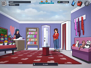 Summertime saga: stepmom kisses her stepson in the common room ep 40