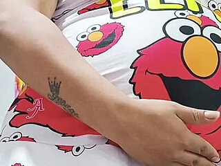 Stepcousin Keli in Her Elmo Pajamas, Wanting to Suck Dick