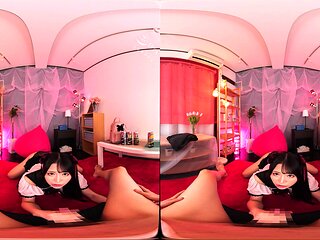 Asian amateur babe give a hot blowjob in POV