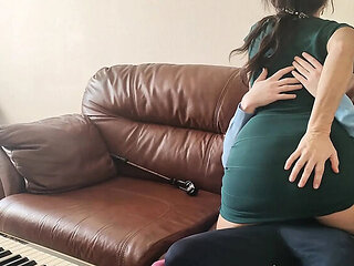 Young Husband & Beautiful Mature Wife Foreplay with Music - Big Natural Tits HD