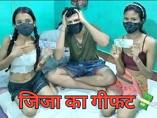 Desi Indian Jija Sali Threesome MMS - Hot Monika Horny Archana Homemade Viral Hindi XXX