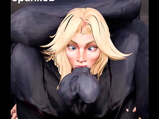 Invisible Woman Takes 19 Inches of Venom Deepthroat (Marvel Rivals 3D Hentai)