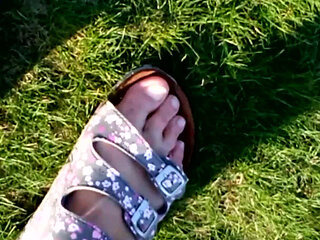 Bare Feet in Slippers