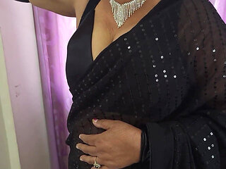 Happy Udigiri How Is My Black Saree Look