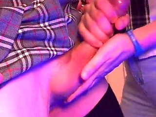 Femdom Handjob with a Lot of Ass Licking and Cock Milking Cumshot! Full Scene