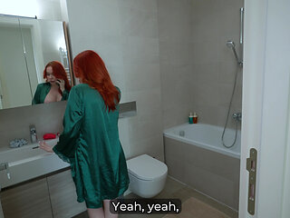 Step Mom - Tori Mur - caught cheating, now must share bed with step son