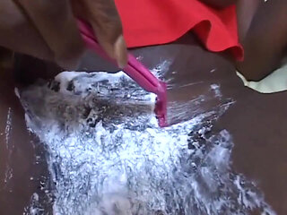 Black pussy fucking after pussy shaving