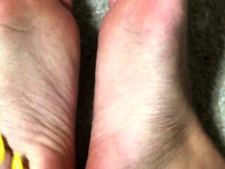 Foot fetish Handjob POV