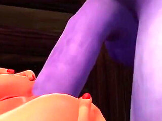 Sexy Elf Gets Big Blue Dick - Warcraft Parody
