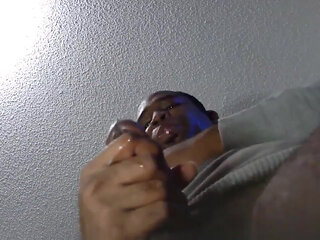 Horny college jock stroking massive fat cock, huge cumshot, verbal athletic stud