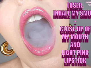 Loser, Inhale My Smoke - Close-up of My Mouth and Light Pink Lipstick