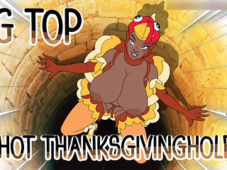 Big Top Thot Thanksgivinghole - This turkey costume is really sexy and she really knows how to suck it