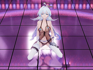 Mockingbird - Something Black Exposed Erotic Lingerie Thong Stage Performance Shame White Silk Pantyhose