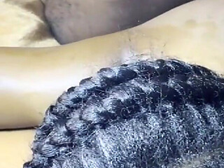 Hair Fetish for Ebony Teen Receiving Cum