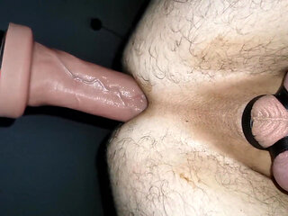 Fuckmachine Fucks My Ass Deep with Huge Dildo