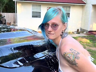 Amateur teen outdoor nailed