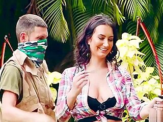 Sidney Alexis In Archery Lesson In Jungle