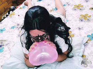 I want my dick into her Sexy Tight Ass, Beautiful Slut Filling Ballons