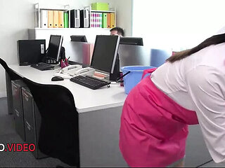 Chihiro Akino Gives Intense Blowjob & Takes Thick Creampie from Office Friends - Hardcore JAV