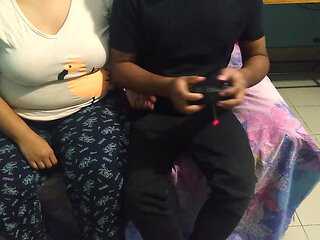 Hot Teen Stepsister Sex with Playing Games