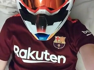 Twink in Mxhelmet Jerking-off