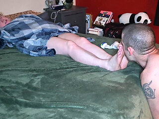 Valentines Foot Worship and Cum