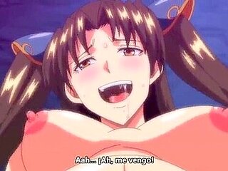 The busty beauty who came to his rescue after he had been laid eggs is also trapped.