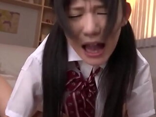 Horny Japanese school-babe Marie Konishi hungers a steamy encounter with a rugged boy - beautiful JAV!