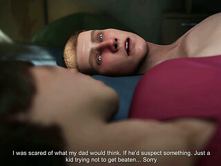 Game: FindingBuddies, Chapter 7 - He comforted his friend with a blowjob and helped him relax (English voiceover)