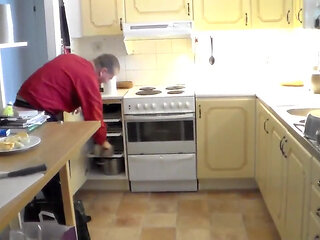 John Is Pissing Into a Kitchenpot