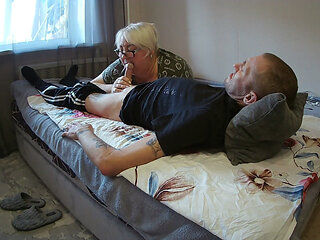 Mother-in-law Sucks All the Sperm to the Last Drop