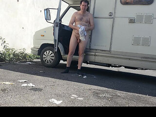 I get completely naked on the street