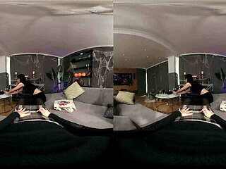 Halloween VR Threesome: Lesbian Cosplay with Vampire and Best Friend